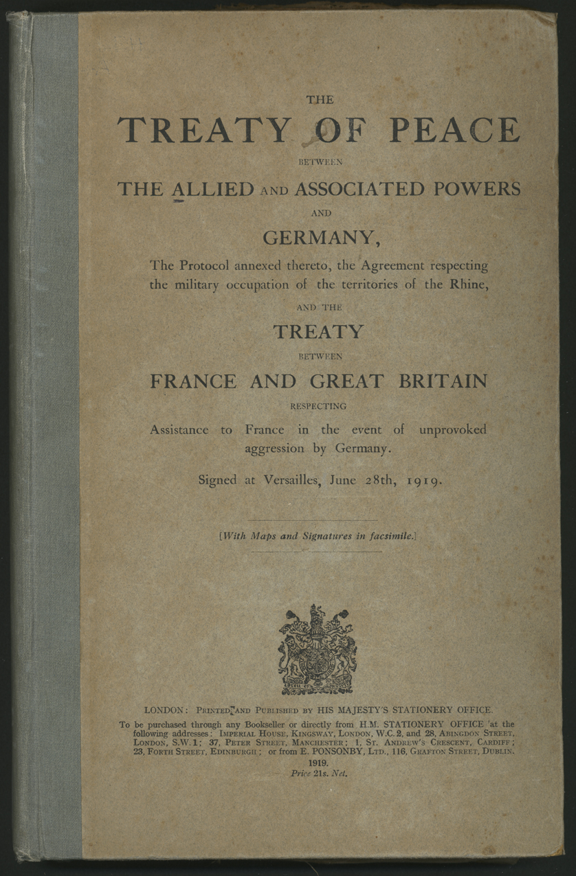 Traite de paix = Treaty of peace between the allied and associated