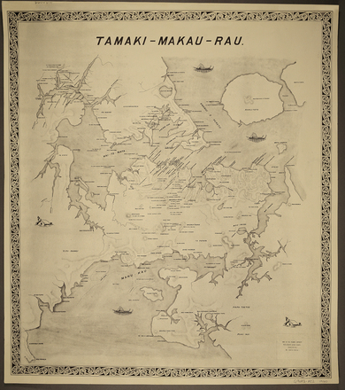 Tamaki Makau Rau Map Of The Tamaki Isthmus With Maori Place Names Collections Online Auckland War Memorial Museum