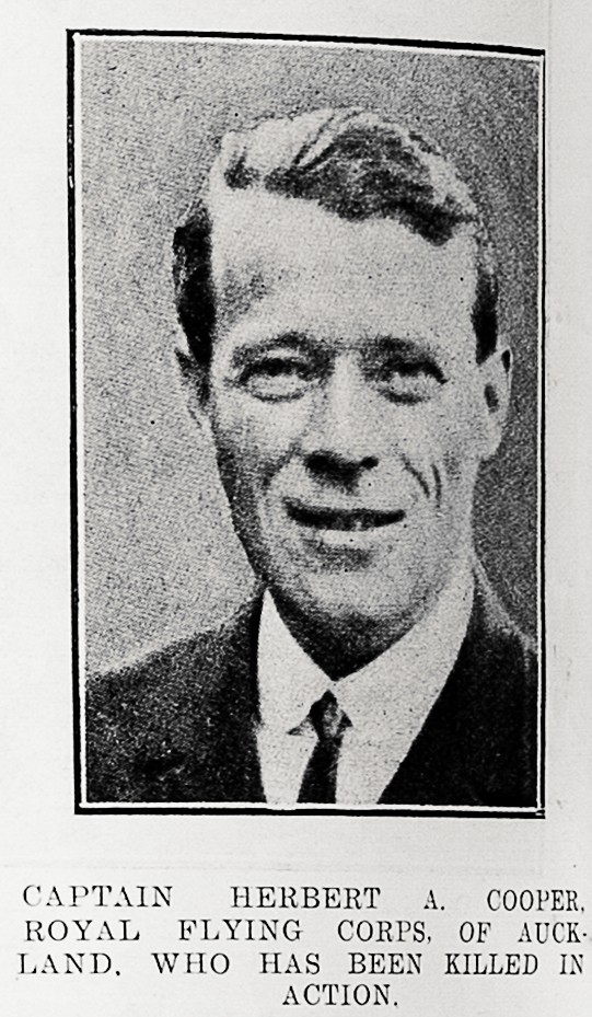 Herbert Ambrose Cooper Online Cenotaph Auckland War Memorial Museum