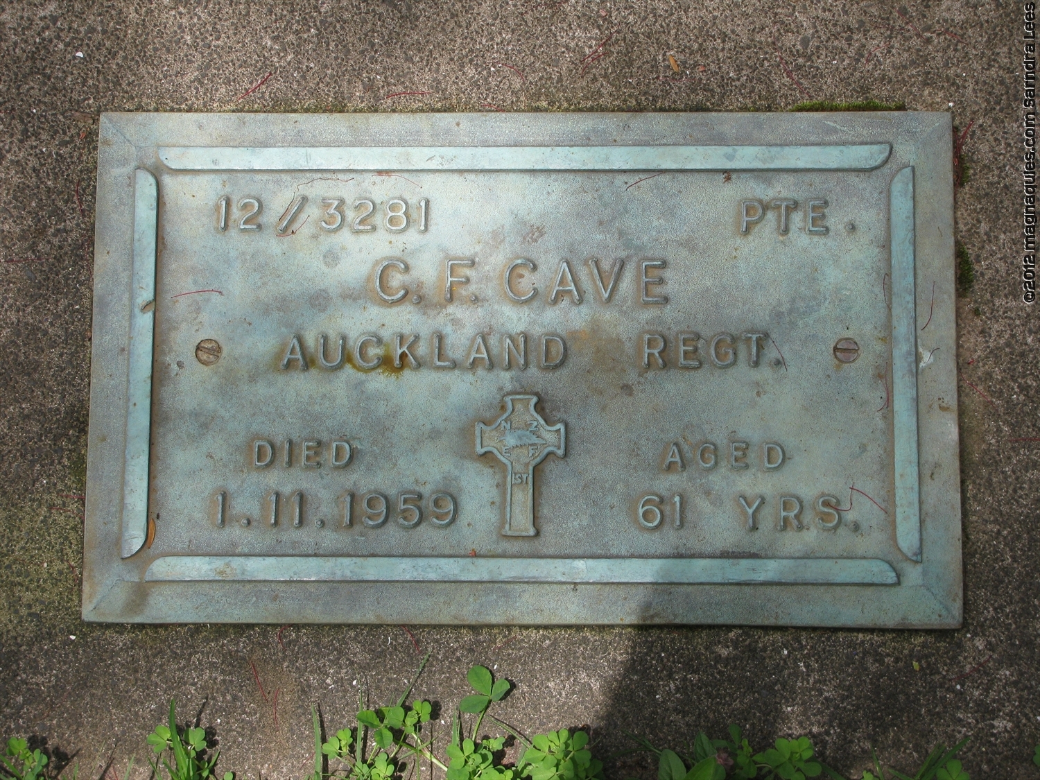 Cecil Frederick Cave Online Cenotaph Auckland War Memorial Museum