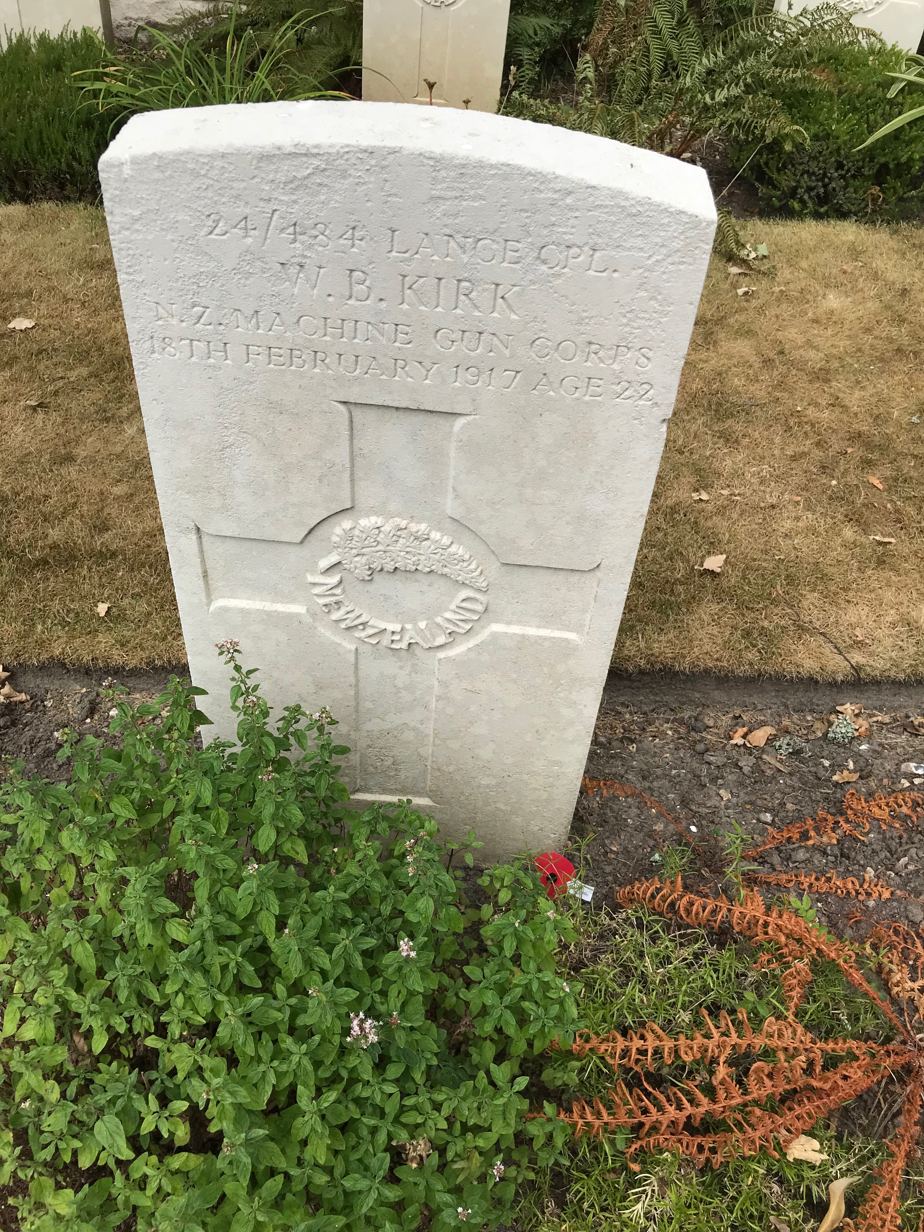 Wilfred Blythe Kirk Online Cenotaph Auckland War Memorial Museum