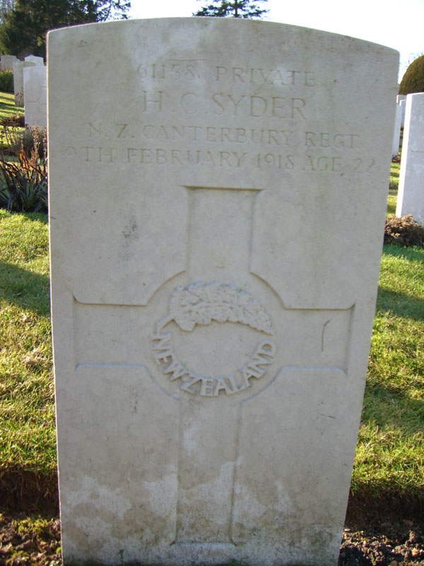 Harry Crimp Syder - Online Cenotaph - Auckland War Memorial Museum