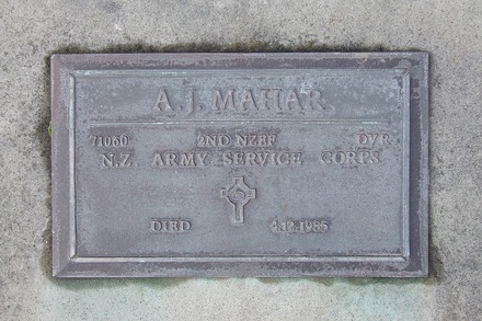 Aloysius John Mahar - Online Cenotaph - Auckland War Memorial Museum