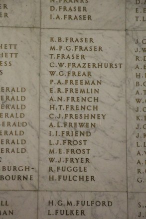 Conan William Frazerhurst Online Cenotaph Auckland War Memorial Museum