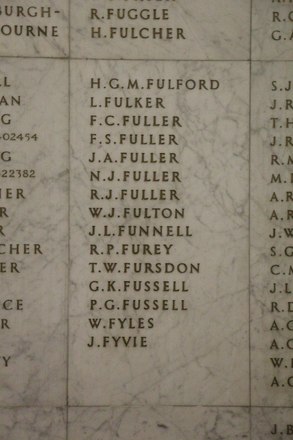 Herbert George Martin Fulford Online Cenotaph Auckland War Memorial Museum