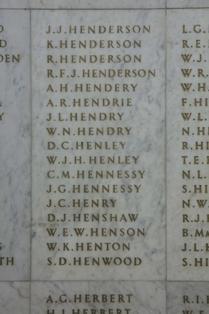 Raymond Frederick James Henderson Online Cenotaph Auckland War Memorial Museum