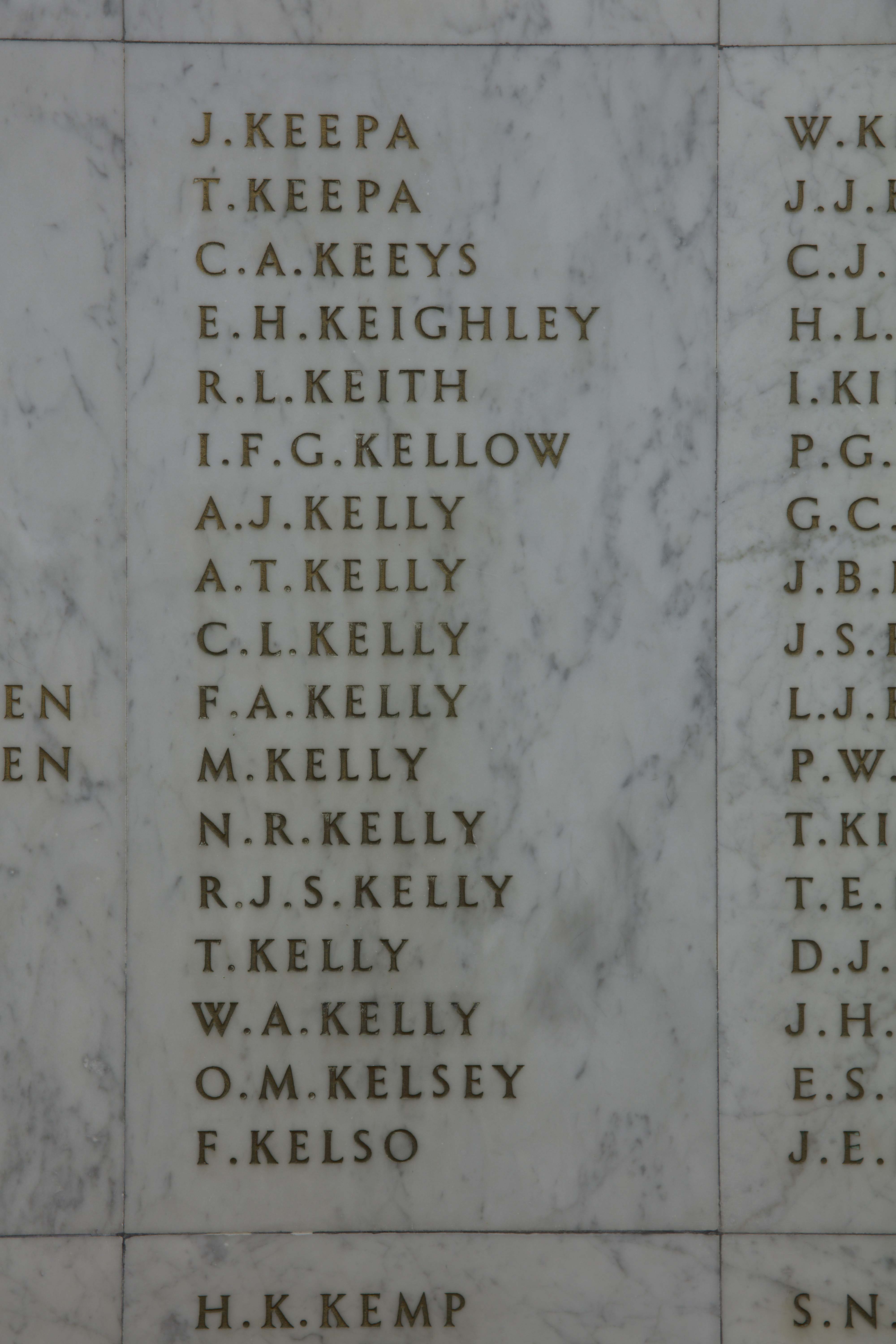 Thomas Kelly Online Cenotaph Auckland War Memorial Museum