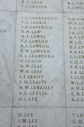 Robert George Ledlie Online Cenotaph Auckland War Memorial Museum