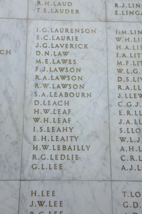 Robert George Ledlie Online Cenotaph Auckland War Memorial Museum