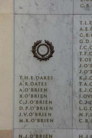 James Vincent O Brien Online Cenotaph Auckland War Memorial Museum