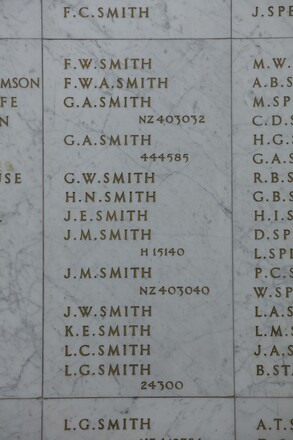Francis William Arthur Smith Online Cenotaph Auckland War Memorial Museum