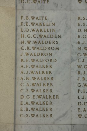 Edwin Barnes Walker Online Cenotaph Auckland War Memorial Museum