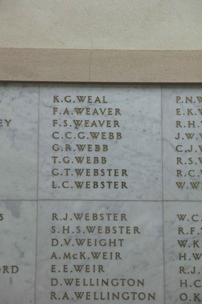 Francis Augustine Weaver Online Cenotaph Auckland War Memorial Museum